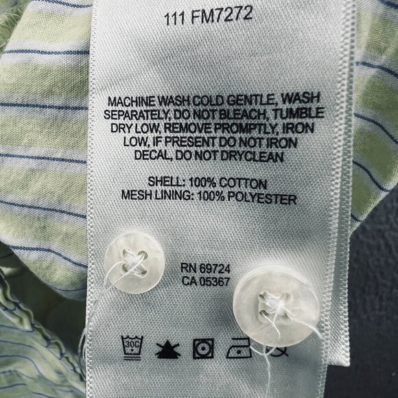 Columbia PFG Men Shirt 2XL Light Yellow Striped Super Bonehead Vented Fishing - Picture 8 of 11